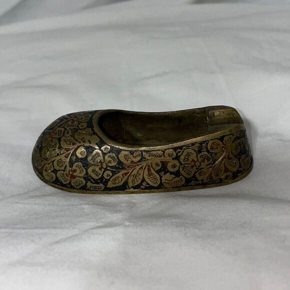 Vintage brass ashtray shaped like a slipper - Picture 1 of 7